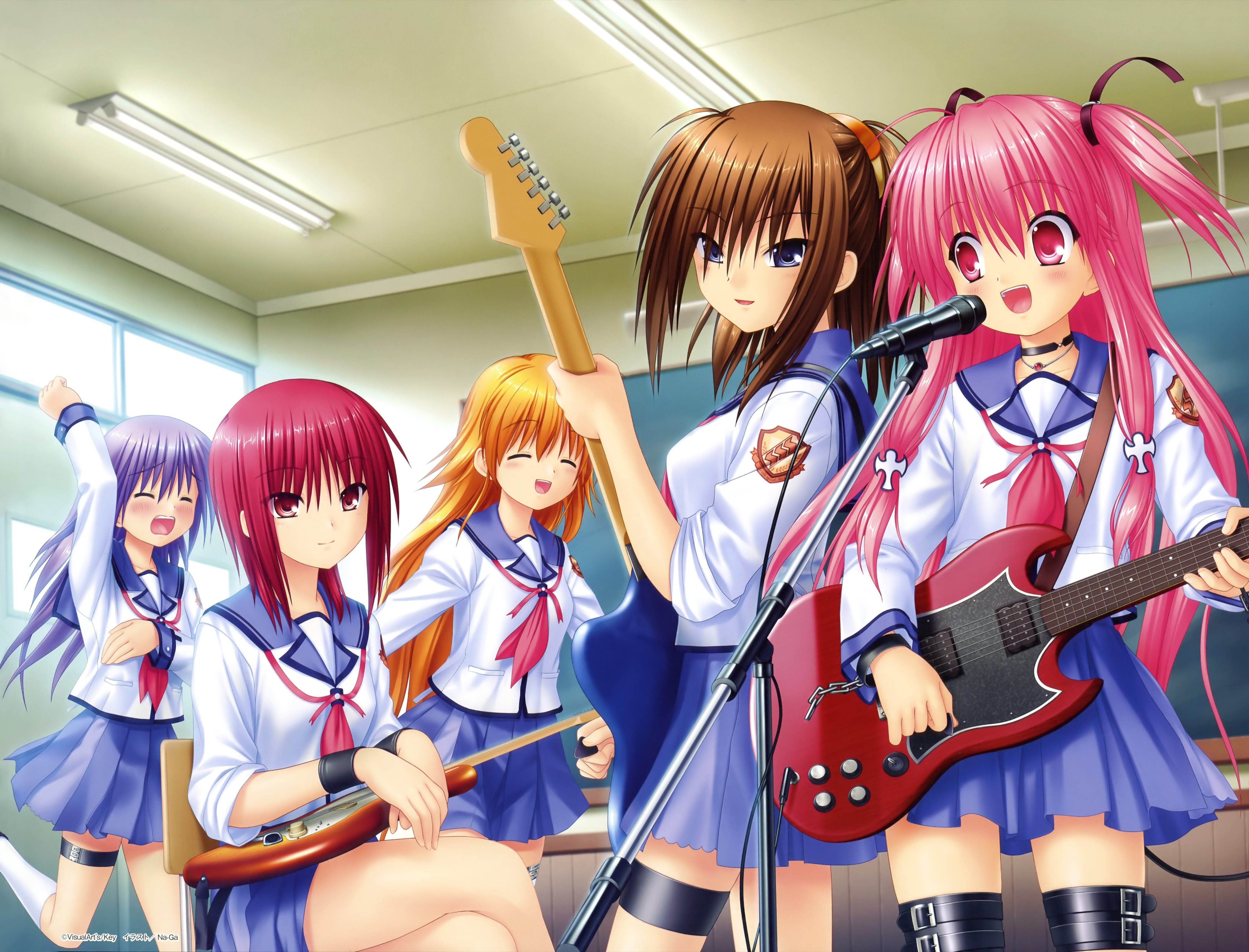 Angel Beats ひさ子 入江みゆき 岩沢まさみ 関根しおり ユイ Angel Beats 壁紙 Tsundora Com