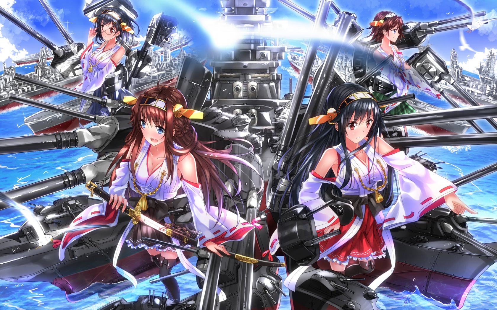 艦隊これくしょん 艦これ 榛名 比叡 霧島 金剛 壁紙 Tsundora Com