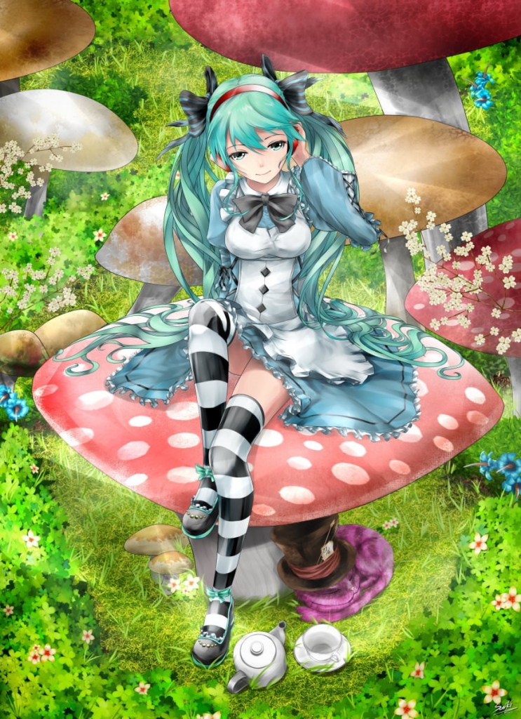 ボーカロイド 不思議の国のアリス 初音ミク 壁紙 Tsundora Com