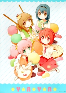 ゆるゆり【赤座あかり,船見結衣,歳納京子,吉川ちなつ】 壁紙