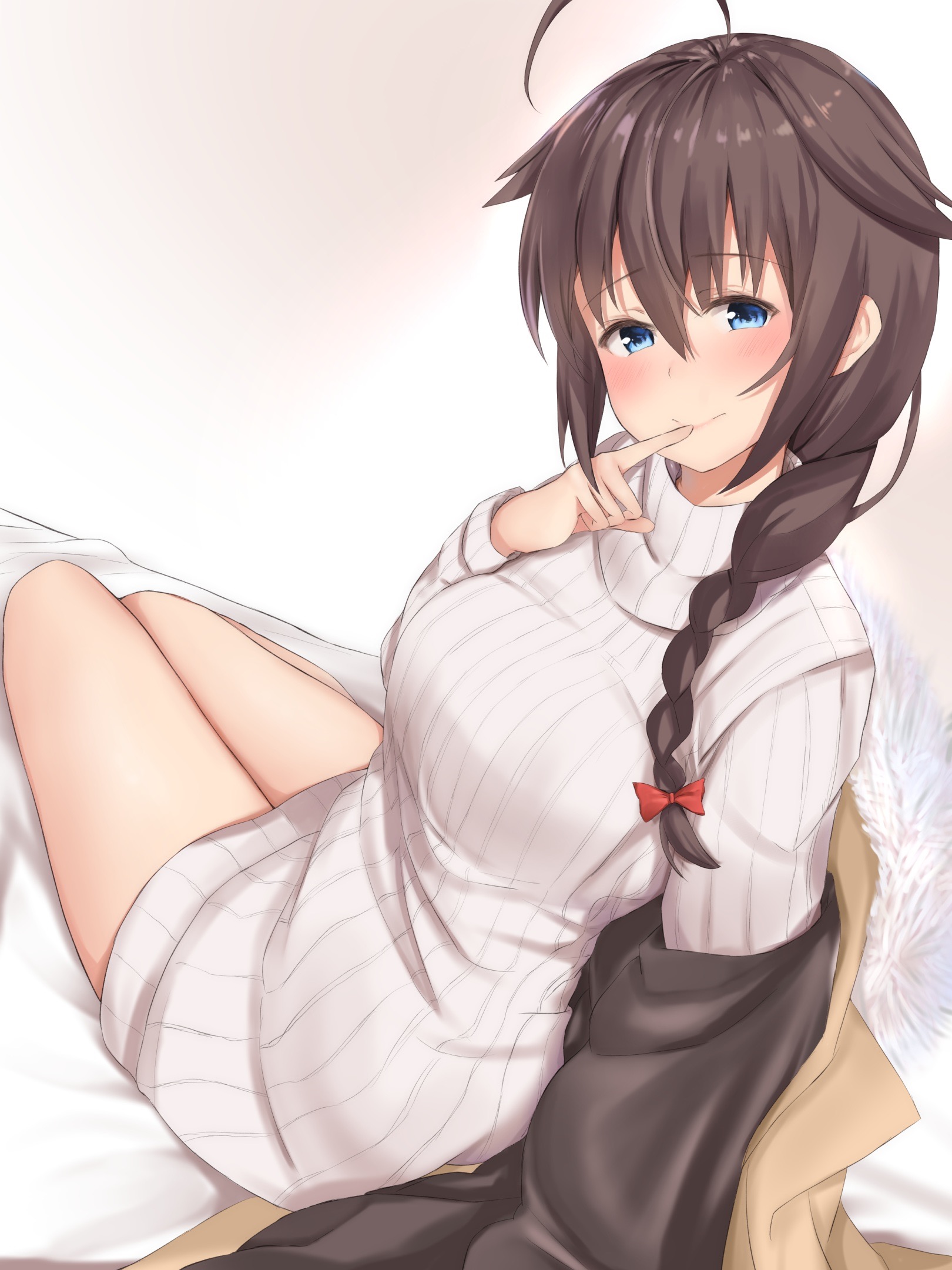 Shigure gif. Аниме этти свитер. Эччи в свитерах. Эччи KANCOLLE Shigure Юри. KANCOLLE Shigure Ecchi.