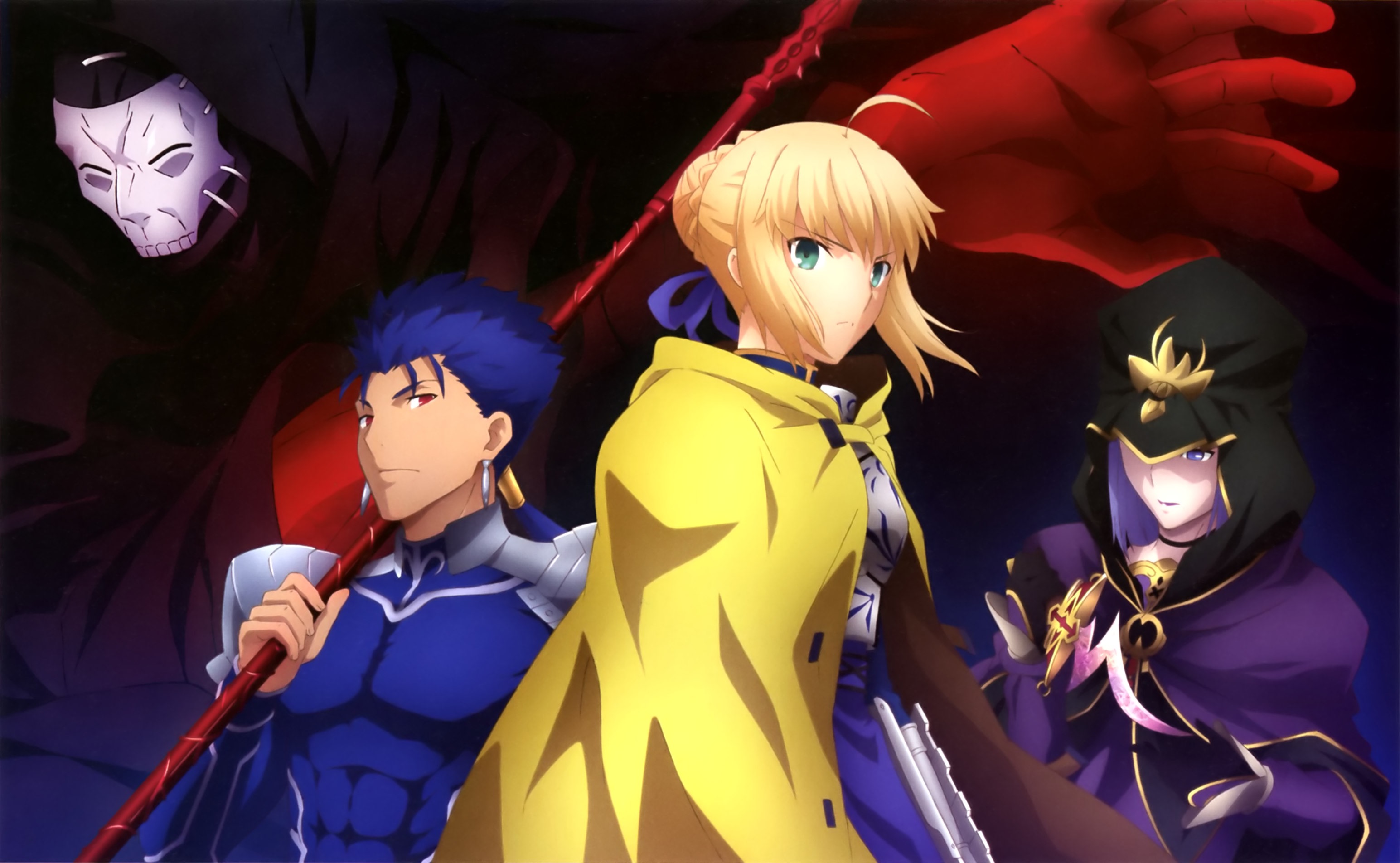 Fate Stay Night Heaven S Feel キャスター ランサー セイバー 真アサシン 壁紙 Tsundora Com