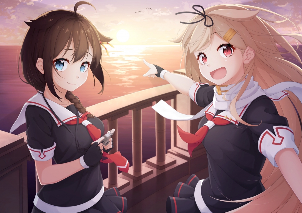 艦隊これくしょん 艦これ 時雨 夕立 壁紙 Tsundora Com